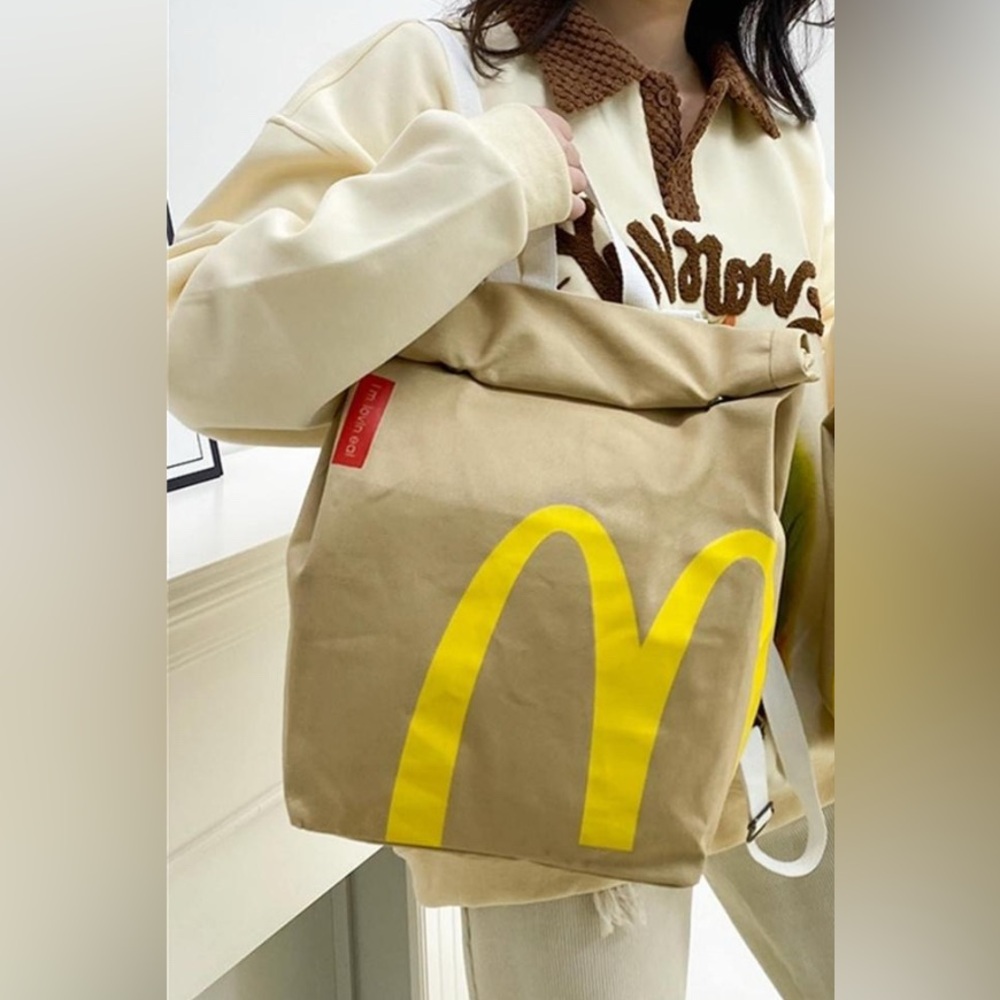 McDonald's Retro Canvas Style Lightweight Bag - Backpack Shoulder Bag (NWOT)